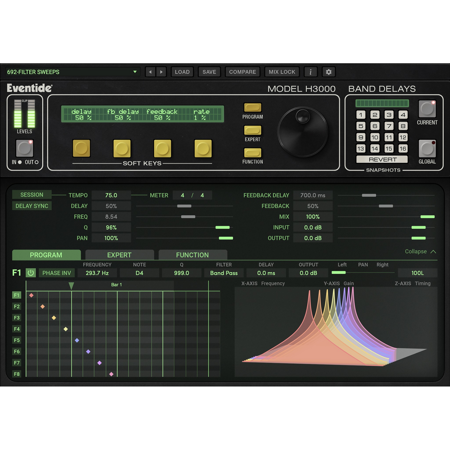 H3000 Band Delays Mk II User Interface