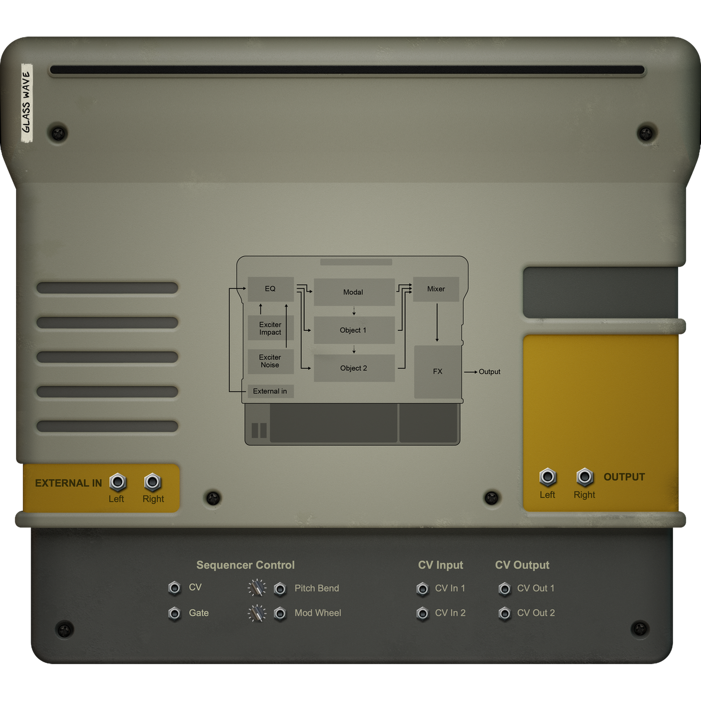 Objekt Physical Modeling Synthesizer Back