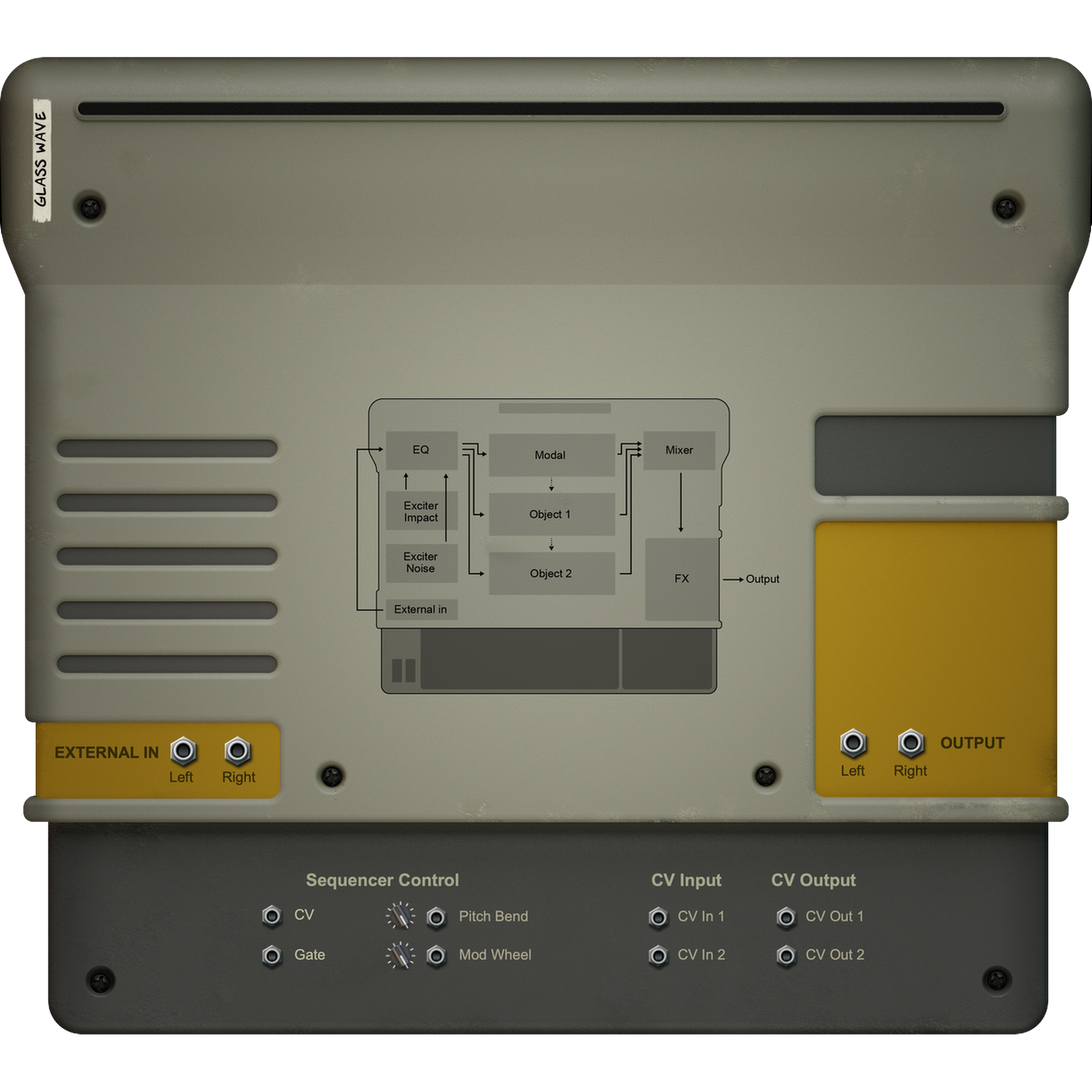 Objekt Physical Modeling Synthesizer Back