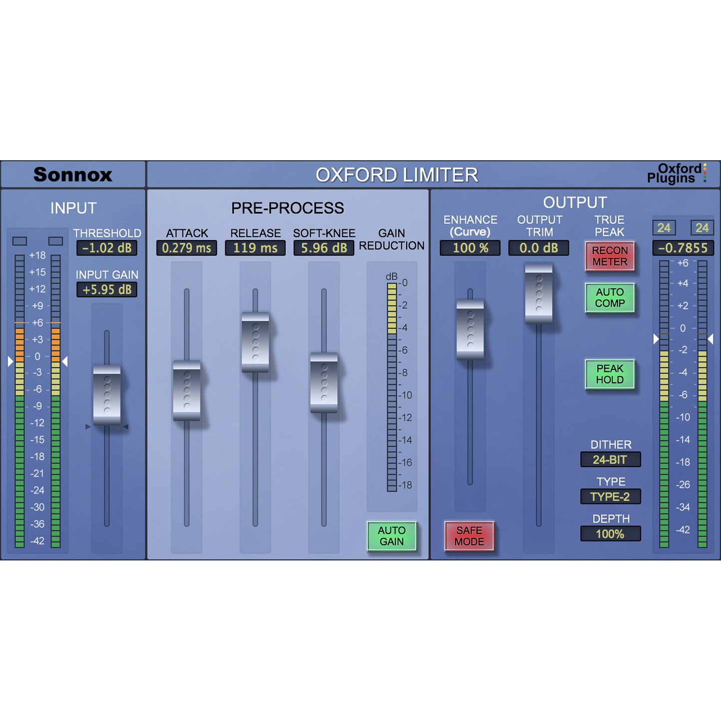 Oxford Limiter User Interface