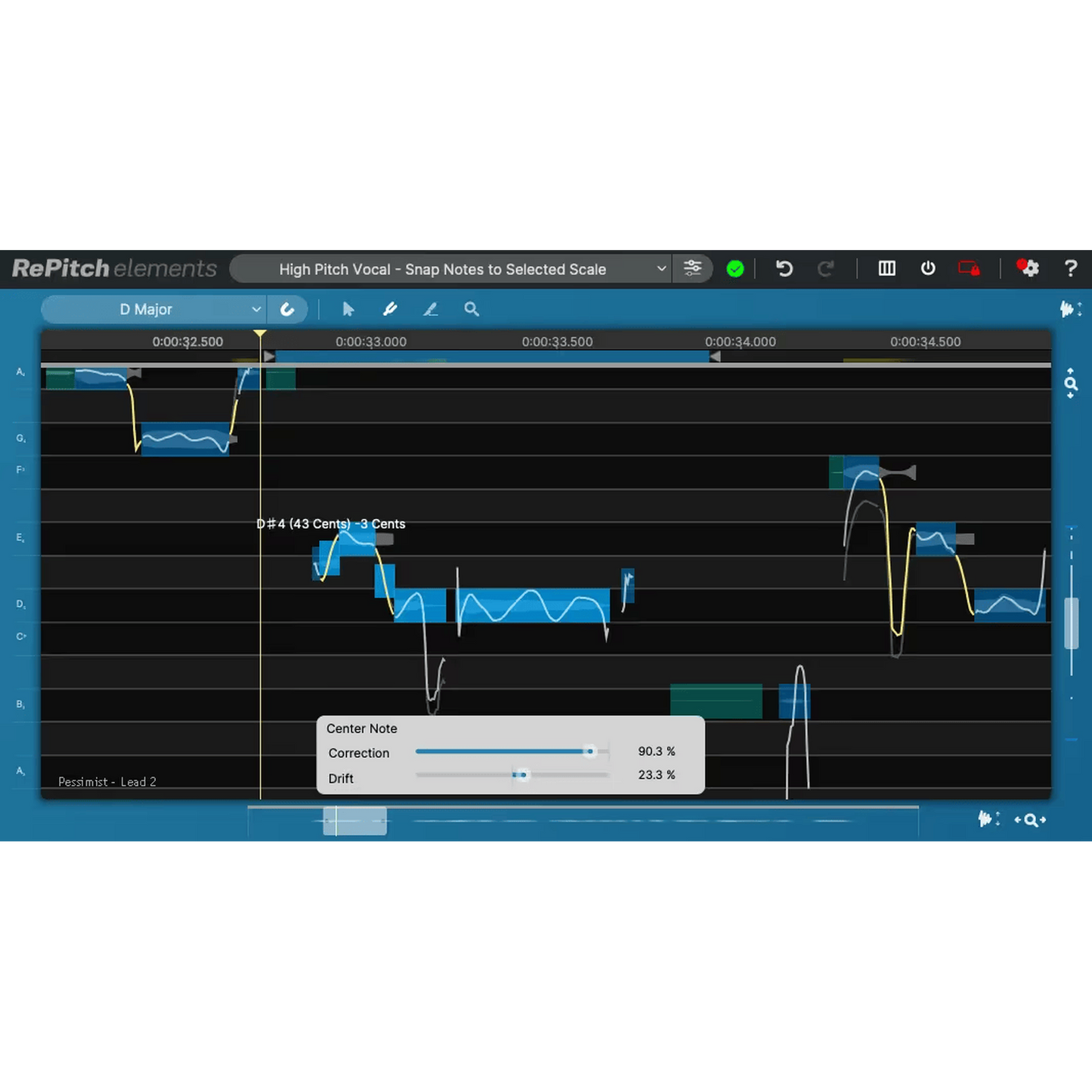 RePitch Elements plugin interface