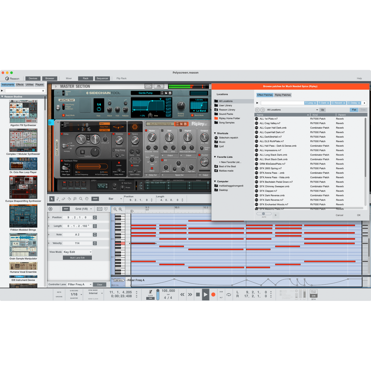 Reason 13 Rack Sequencer