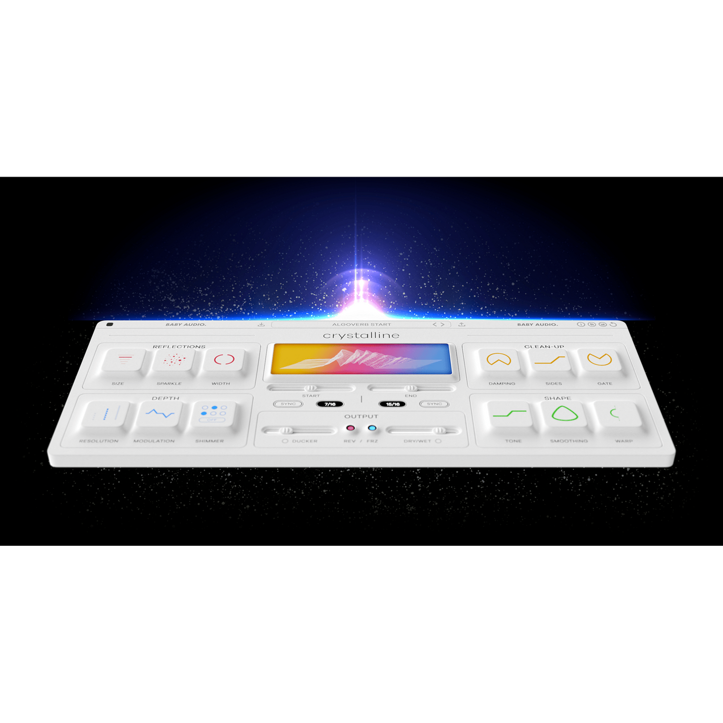 Baby Audio Crystalline Interface on crystal background