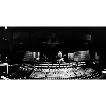 Photo of Eddie Kramer behind the Datamix board at the newly completed Electric Lady Studio A. Photo courtesy of John Veltri.