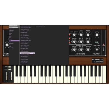 Miniverse Synthesizer settings
