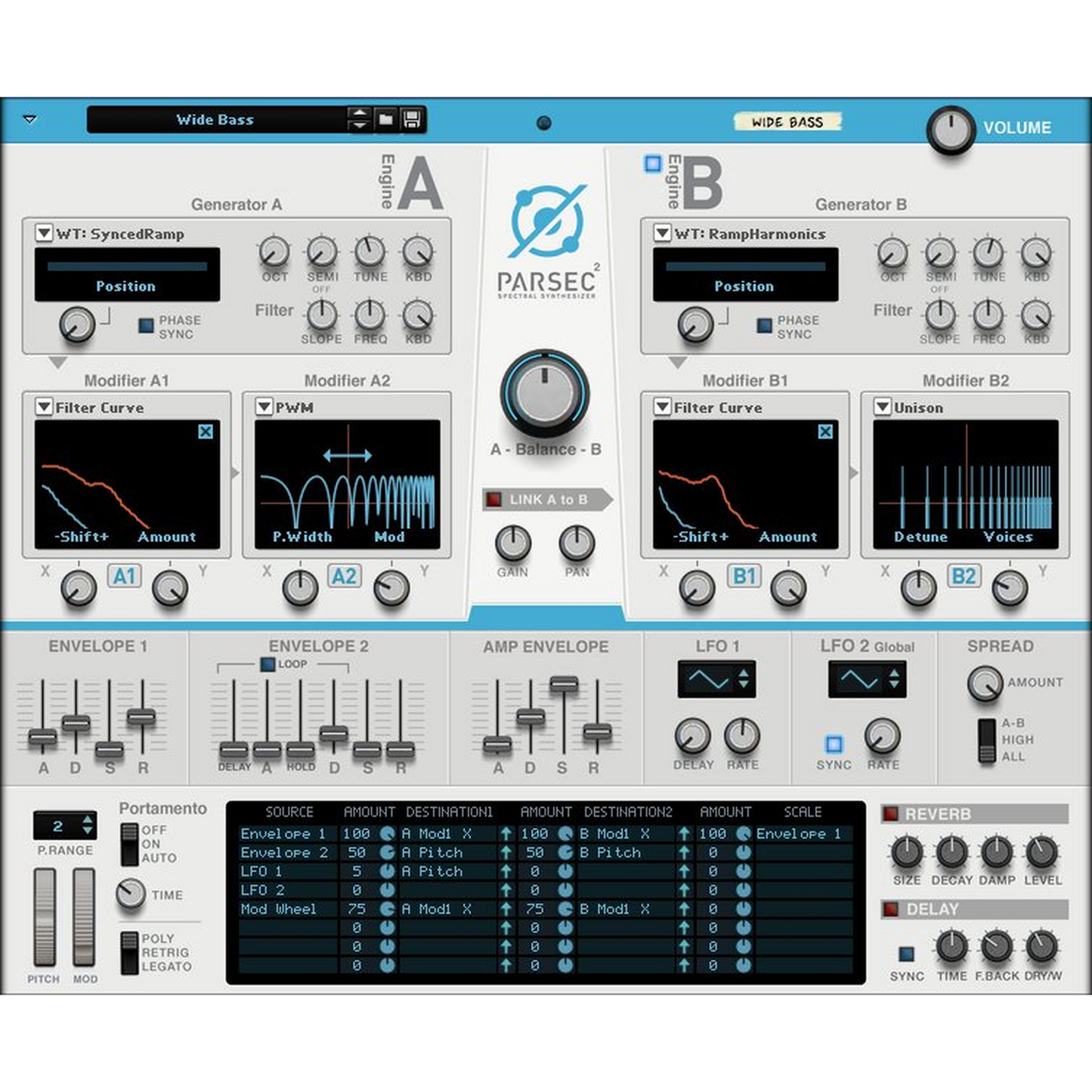 Parsec Spectral Synthesizer Front