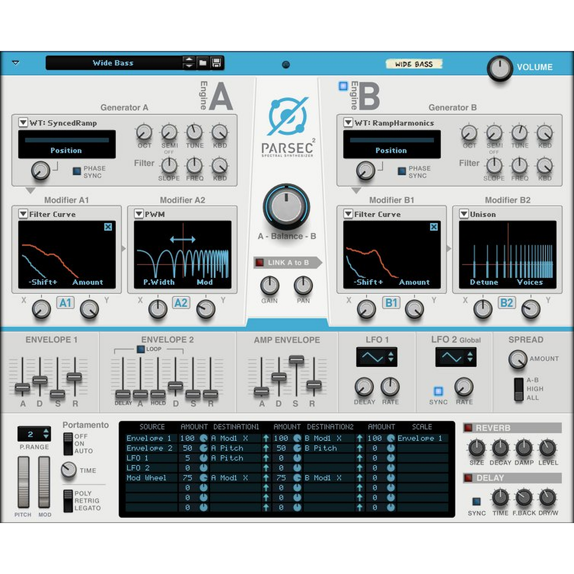 Parsec Spectral Synthesizer Front