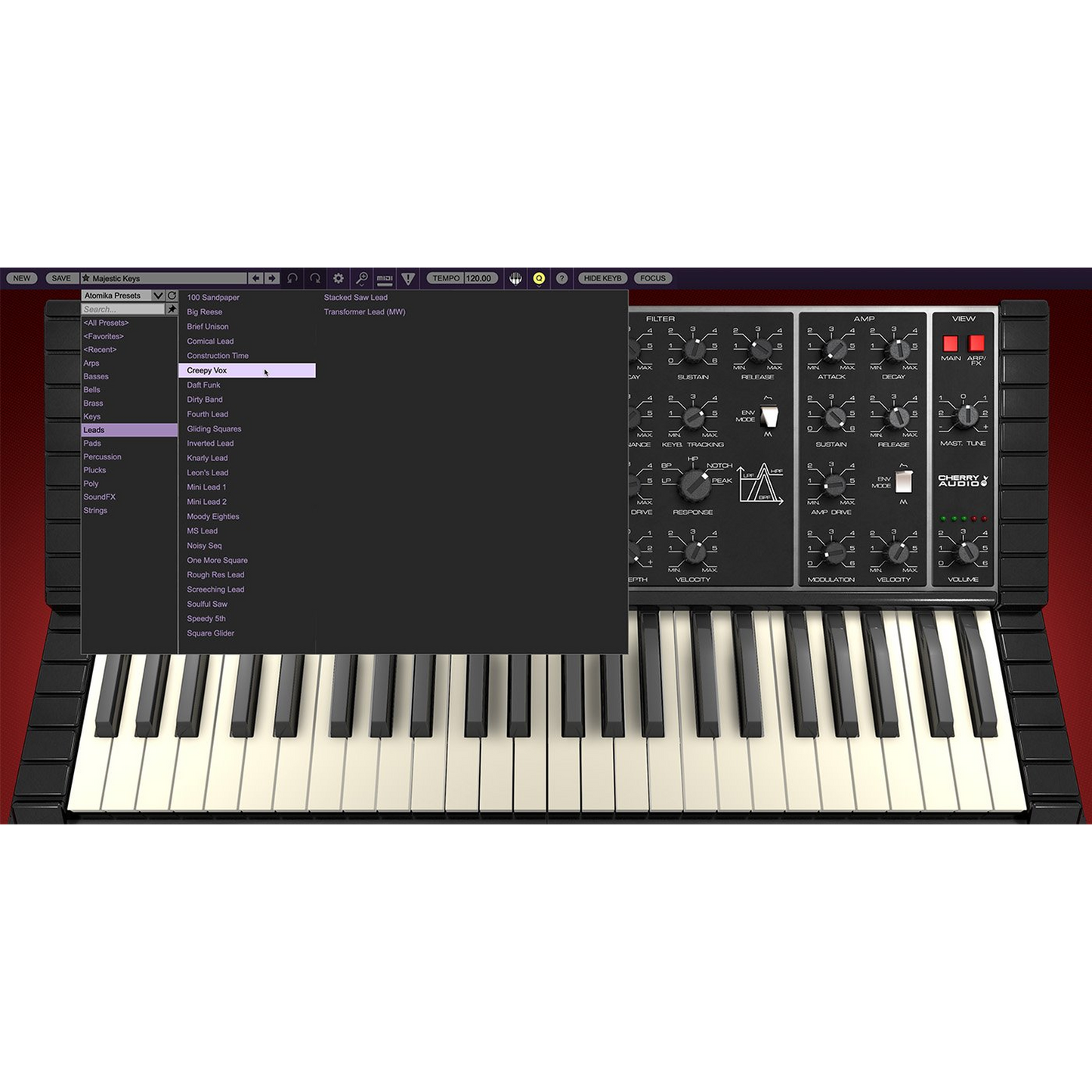Atomika Synthesizer settings