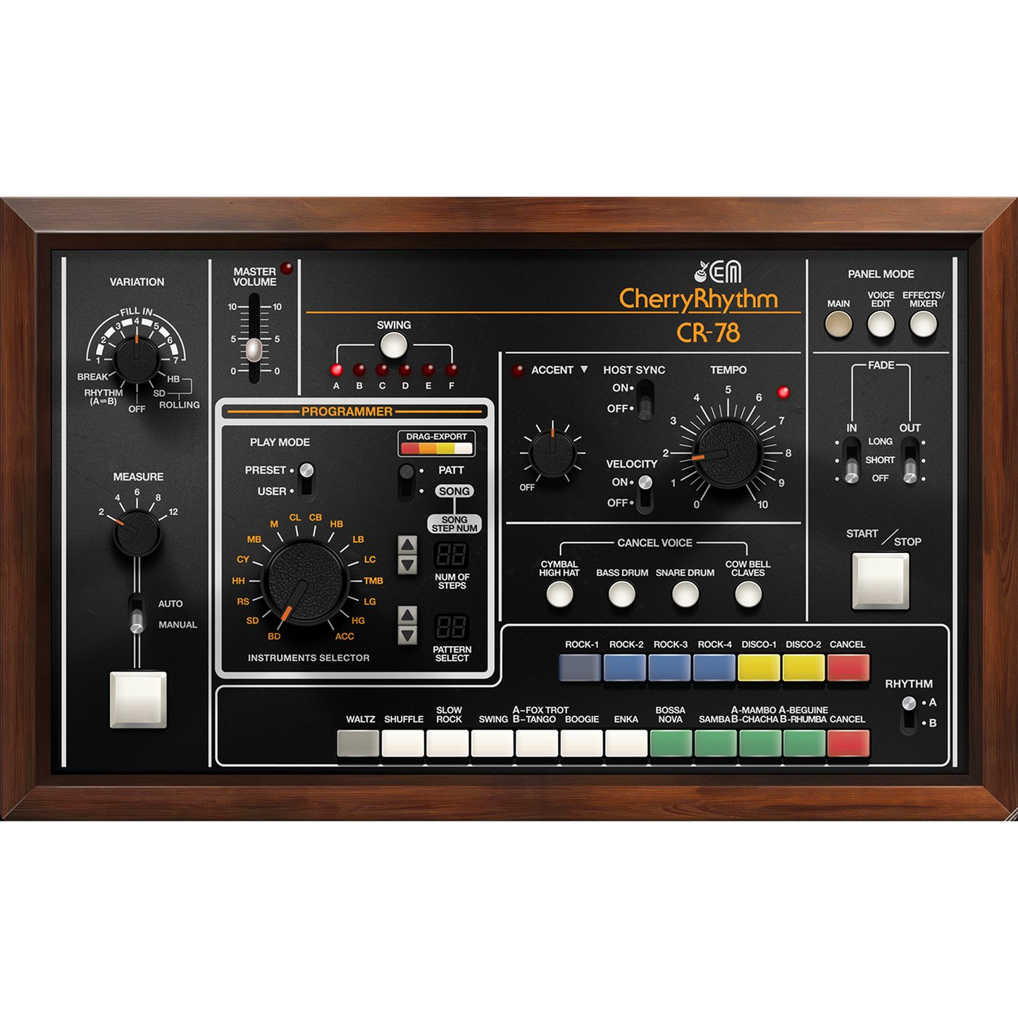 CR-78 Drum Machine interface