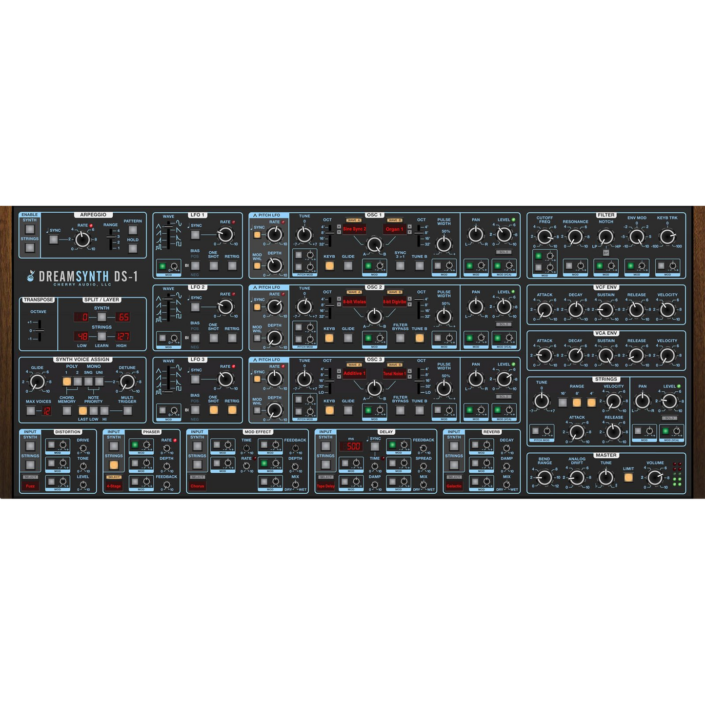 Dreamsynth Synthesizer interface