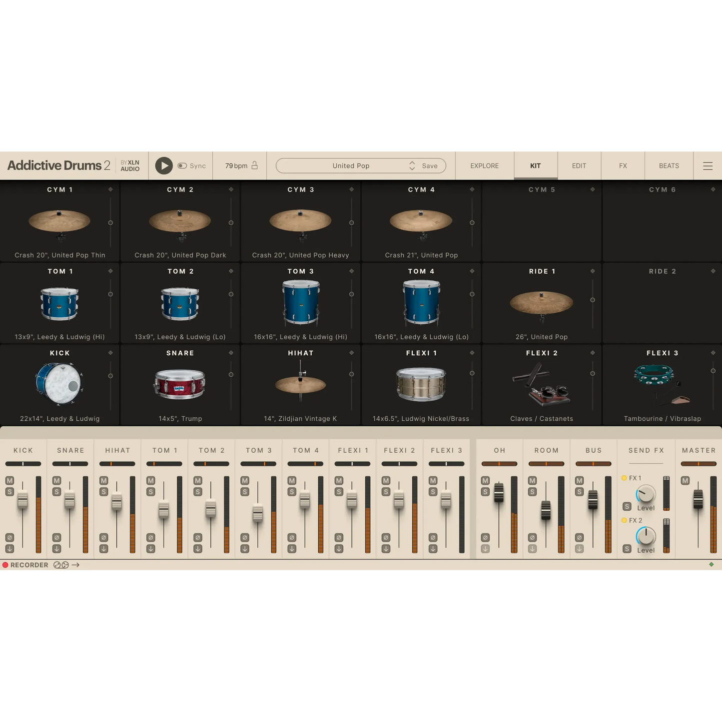 Addictive Drums 2: United Pop ADpak