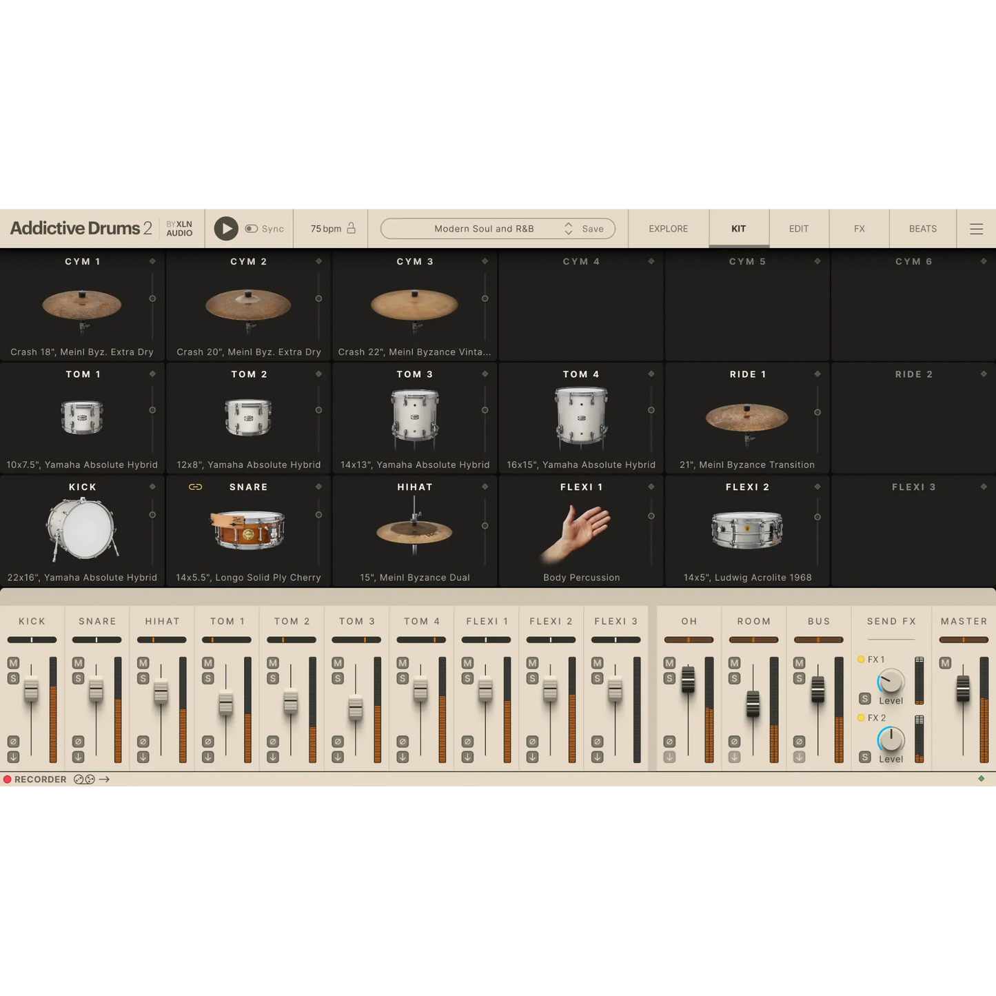 Addictive Drums 2: Modern Soul and R&B ADpak