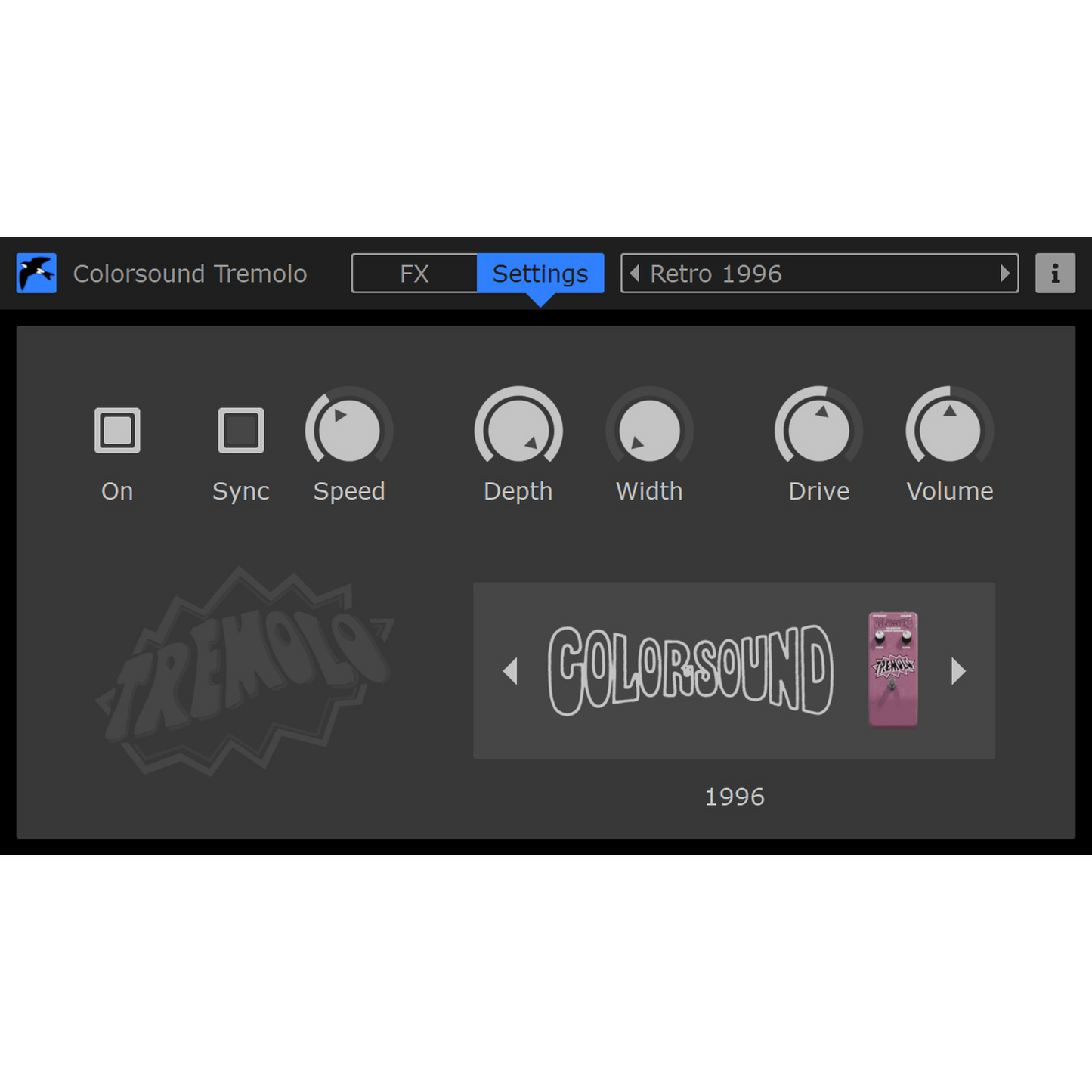 Colorsound Tremolo settings