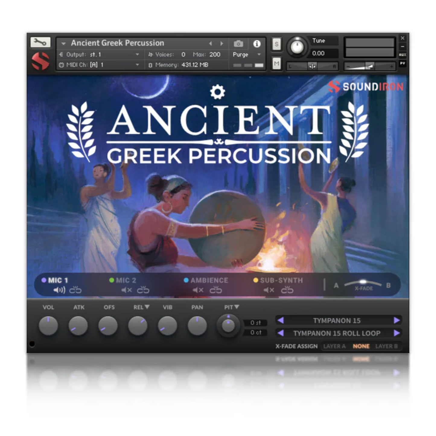 Ancient Greek Percussion Setup