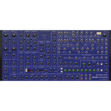 PS-20 Synthesizer interface in blue