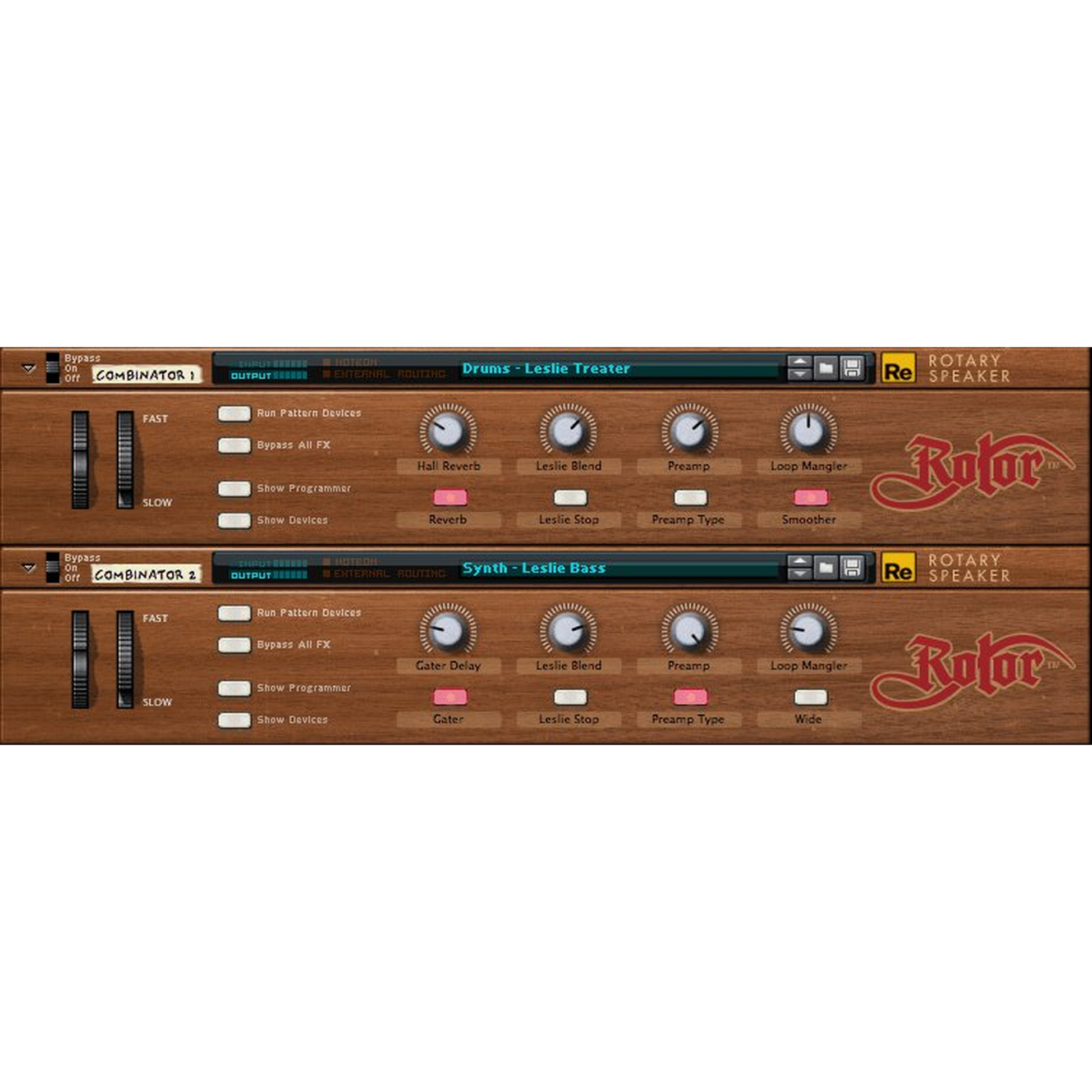 Rotor Rotary Speaker settings