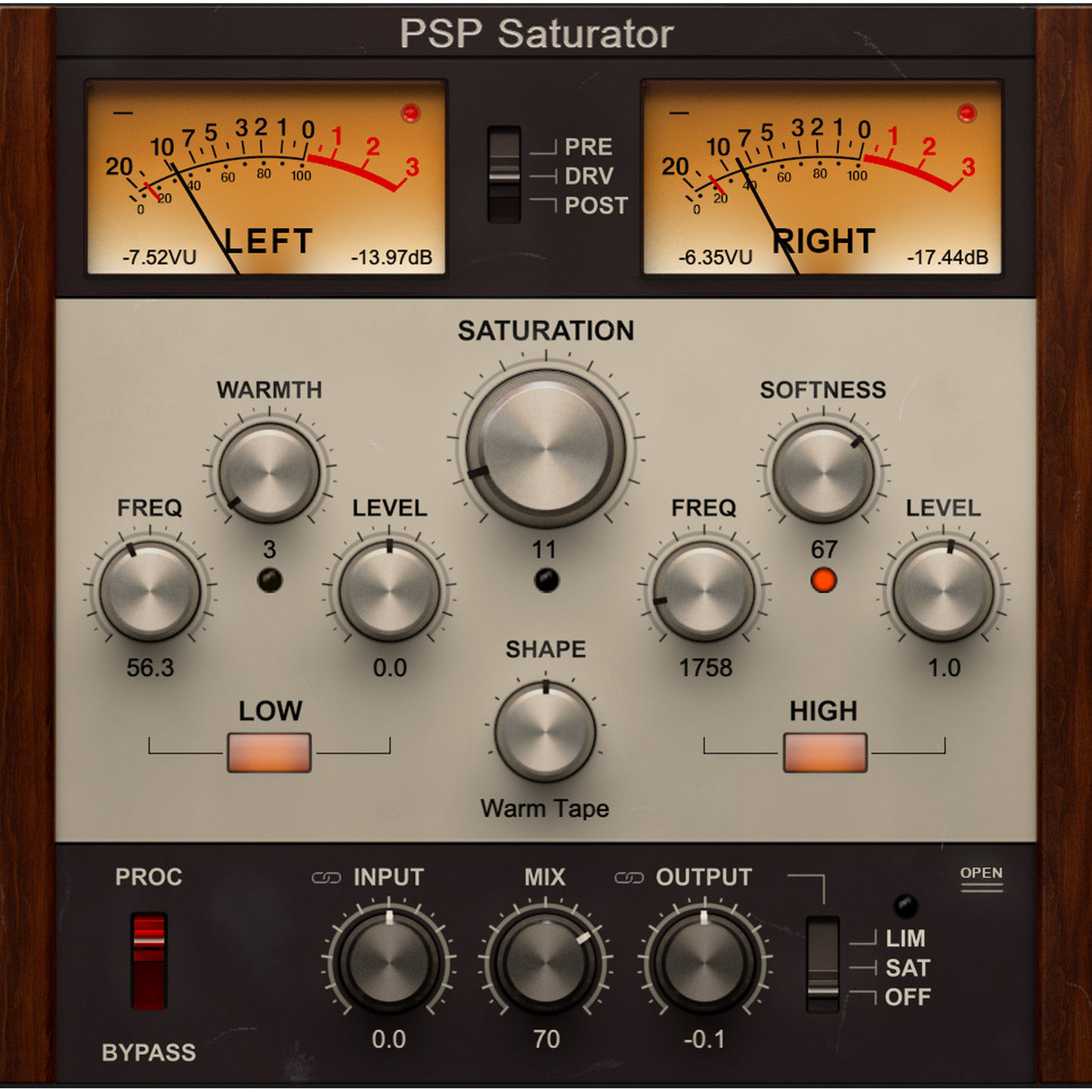 PSP Saturator UI