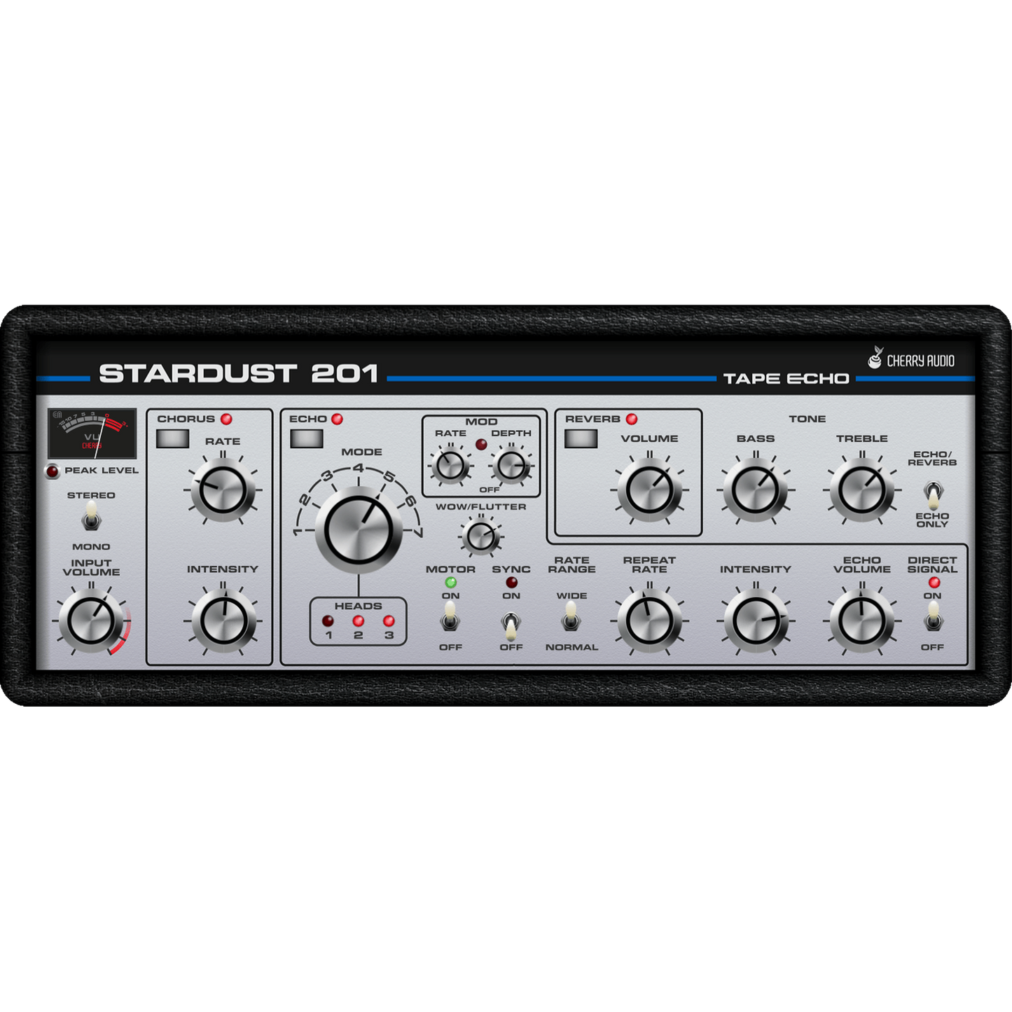 Stardust 201 Tape Echo interface in white