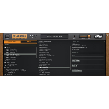 Twangström - Preset browser
