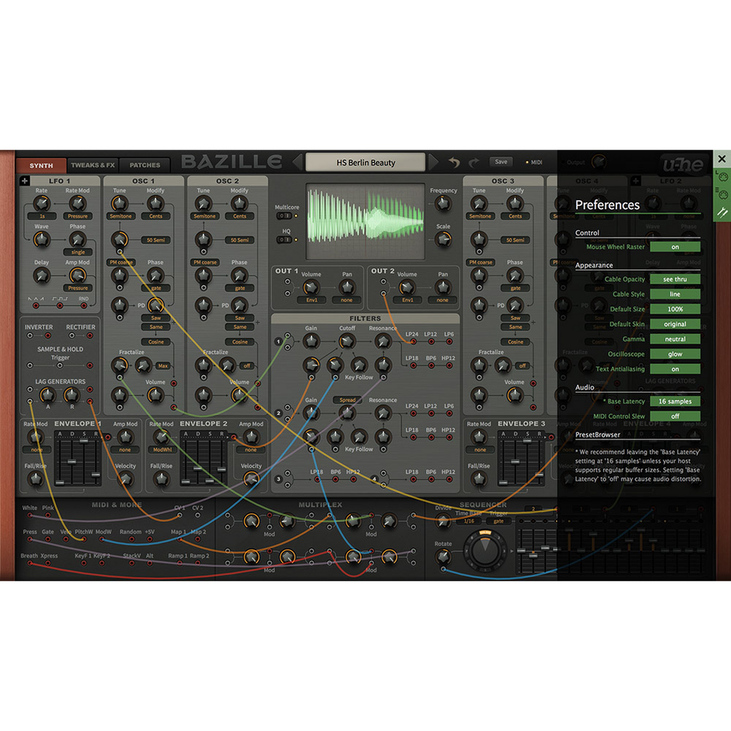 Bazille UI - Preferences