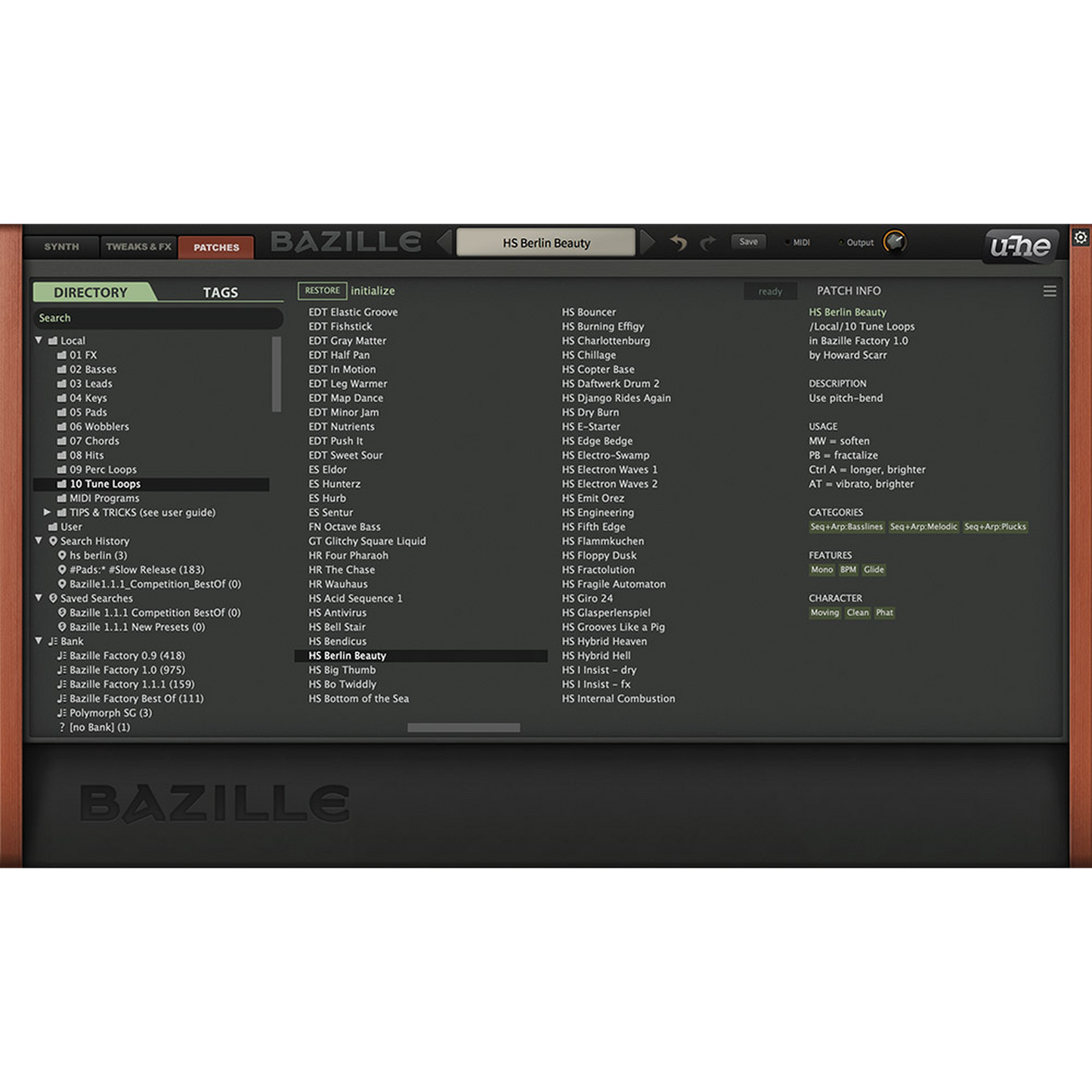 Bazille UI - Preset Browser
