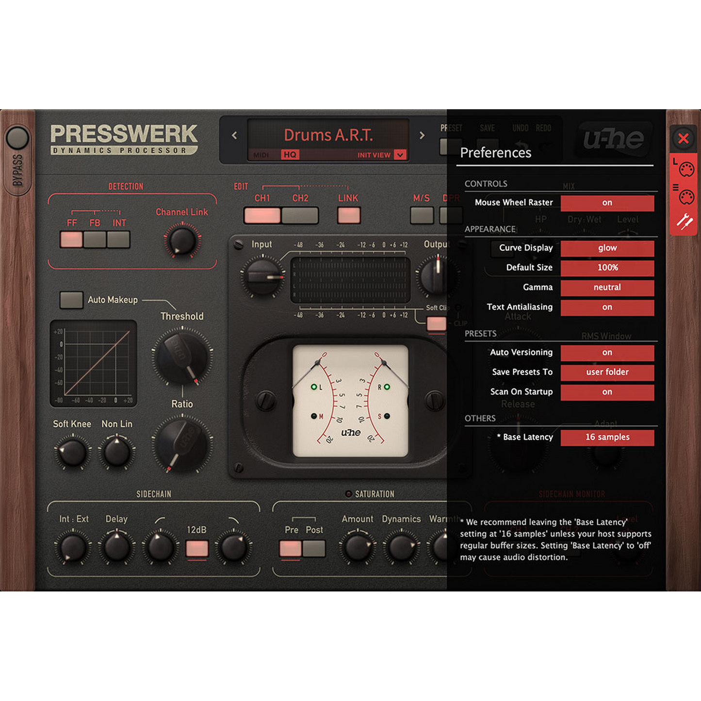 Prefernces and options in Presswerk