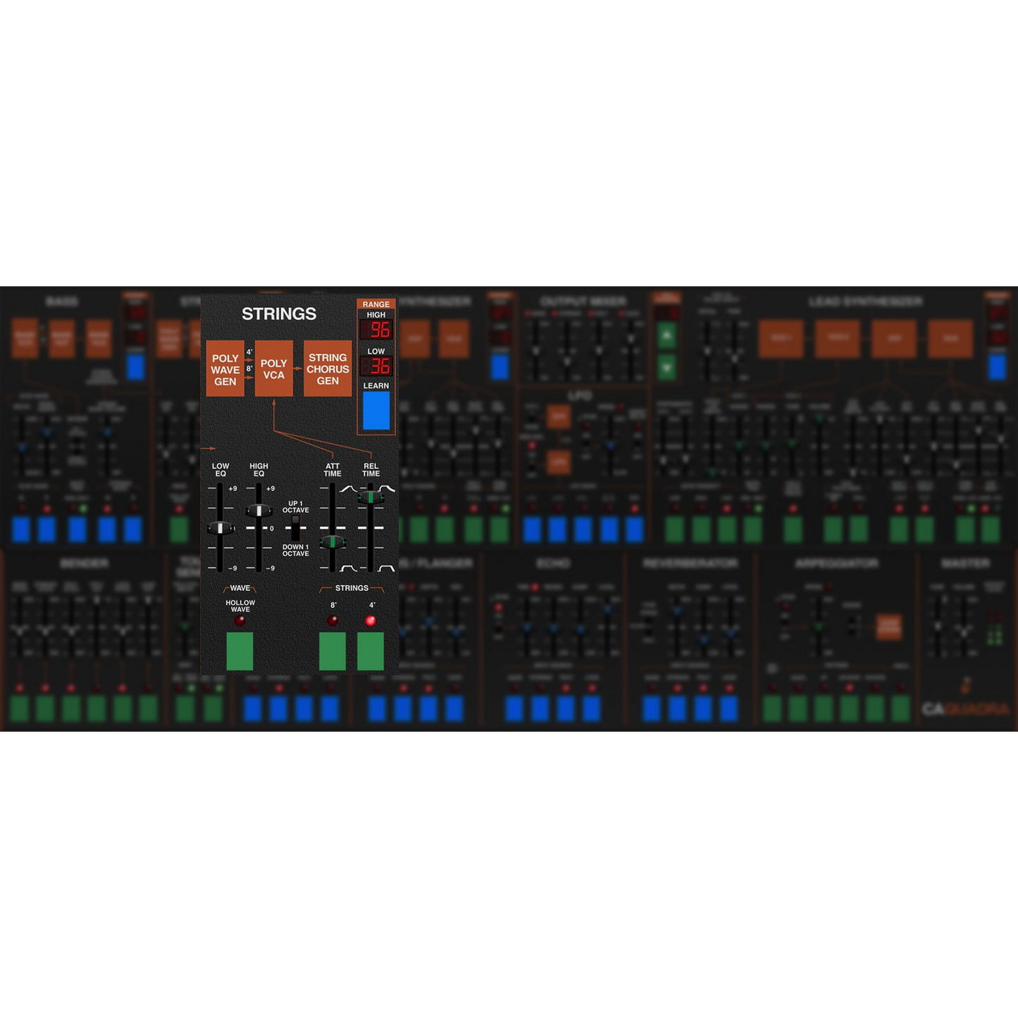 Quadra Synthesizer settings