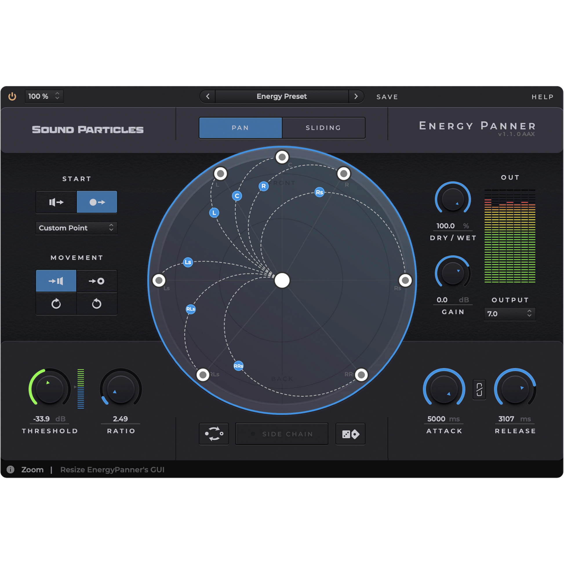 Energy Panner setup