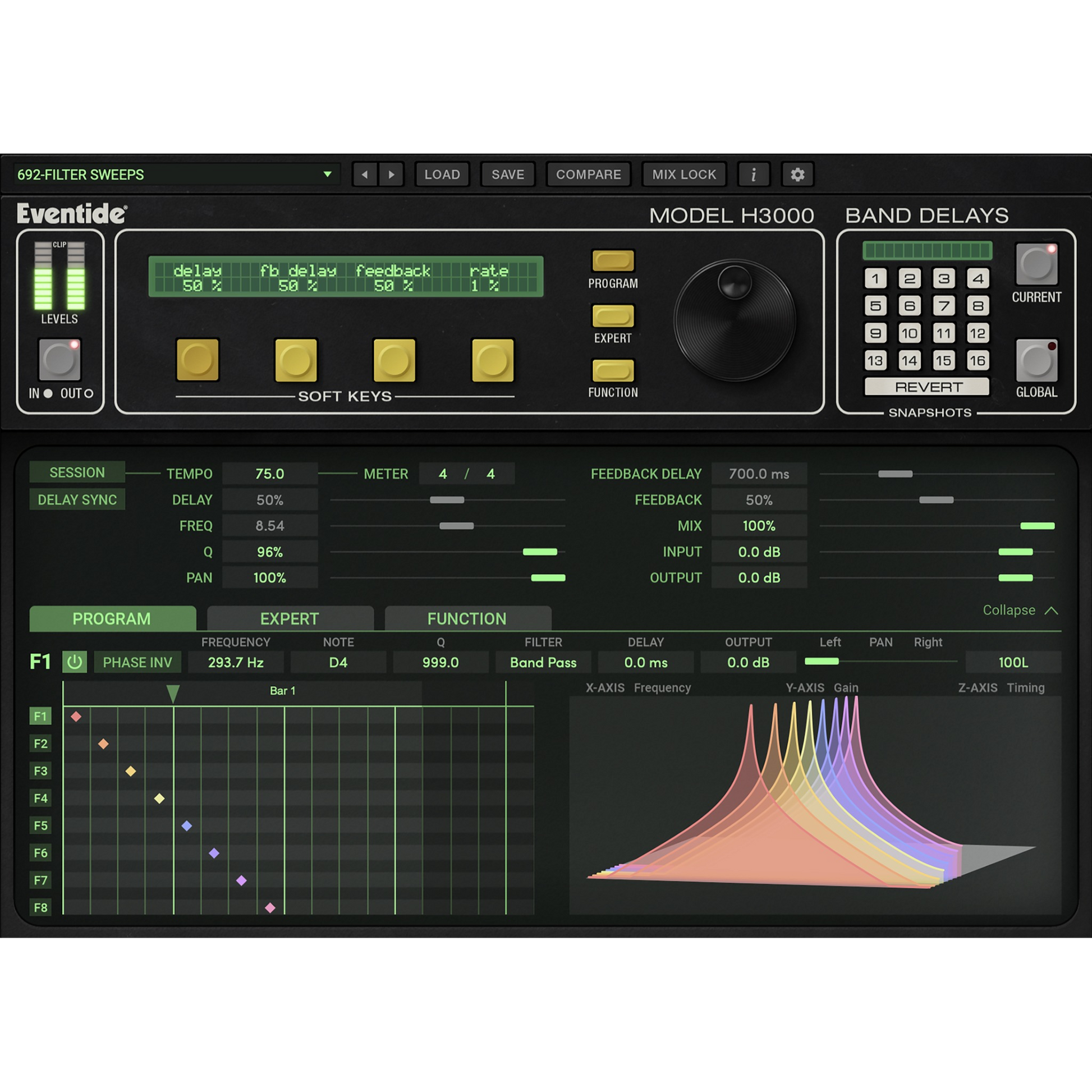 H3000 Band Delays Mk II User Interface