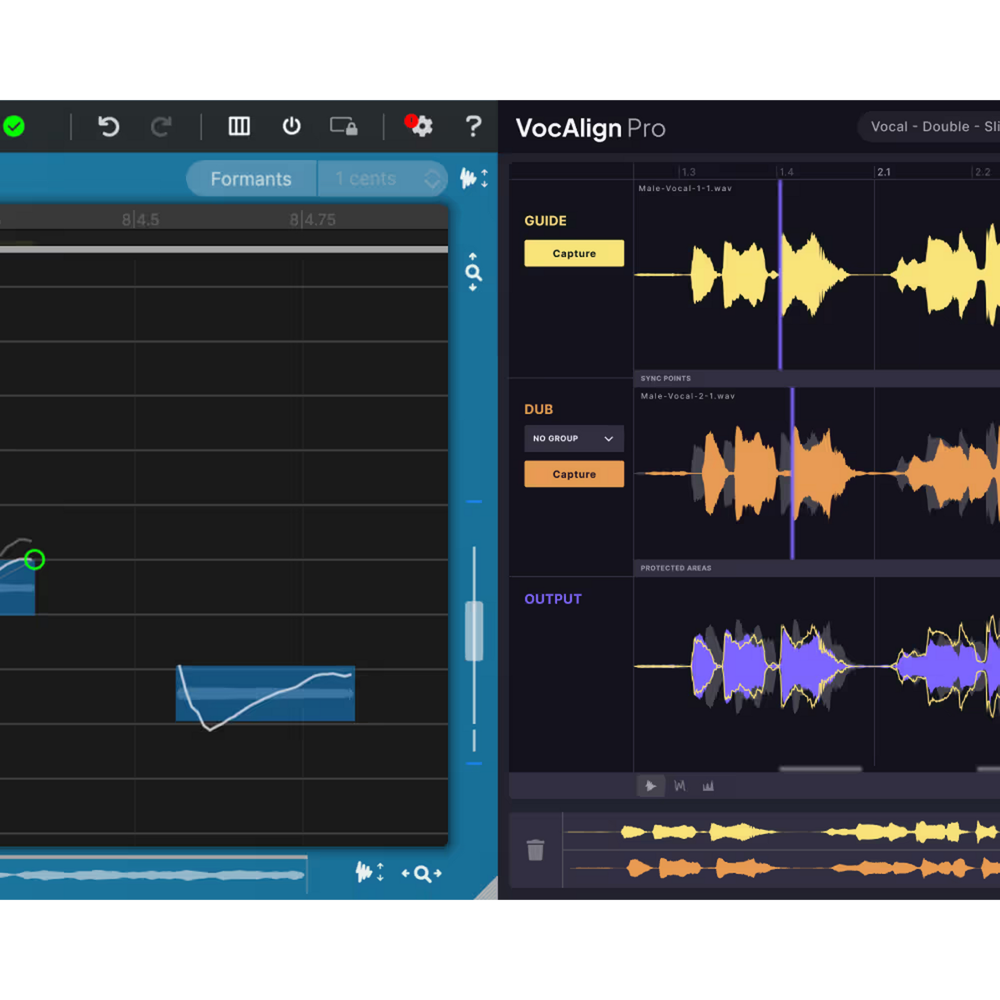 Screenshots of Interfaces of RePitch and Voc Align Pro