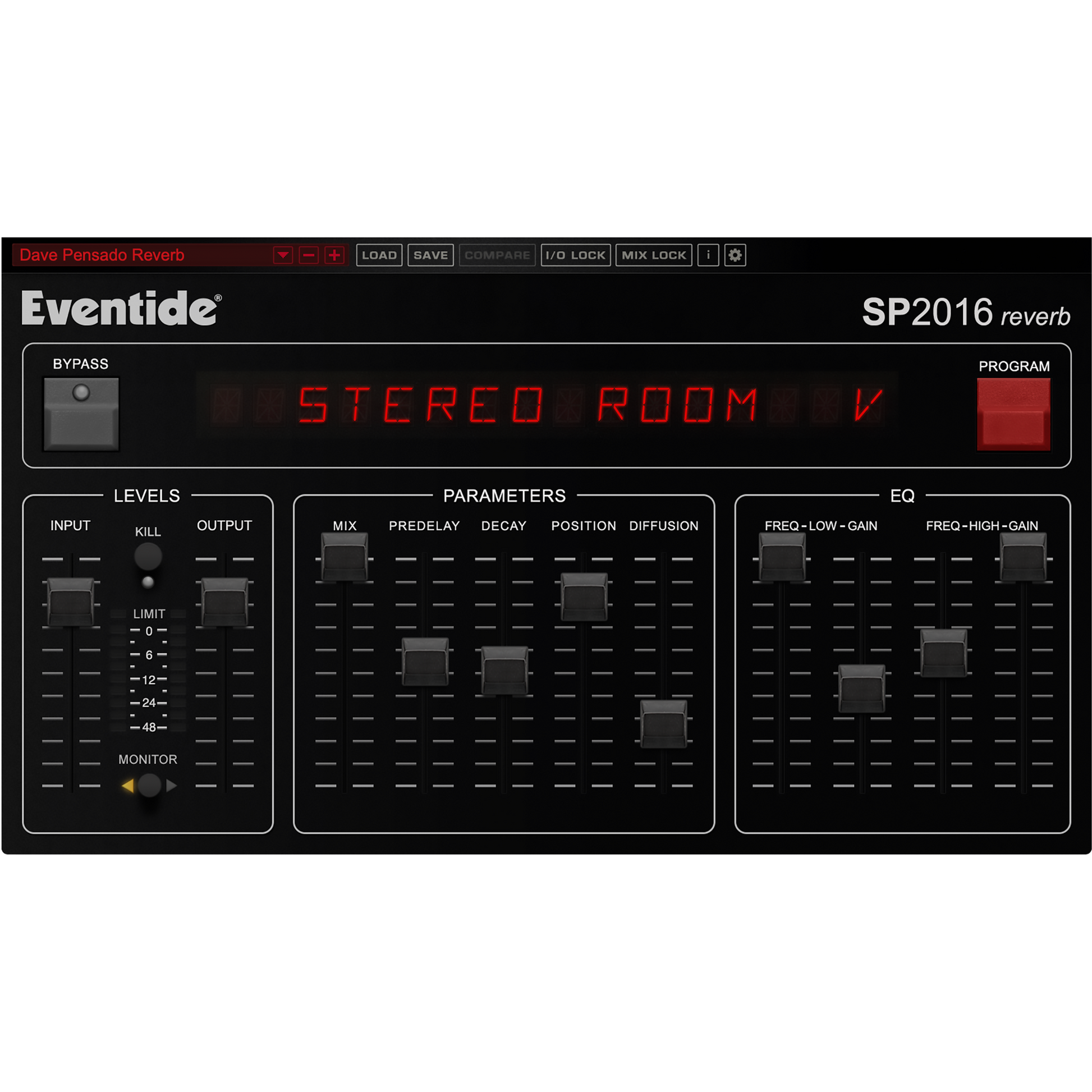 SP2016 Reverb User Interface