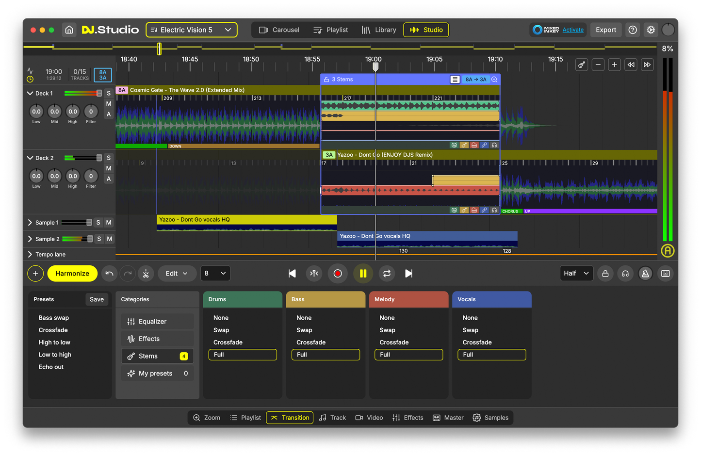 DJ.Studio Pro + Stems