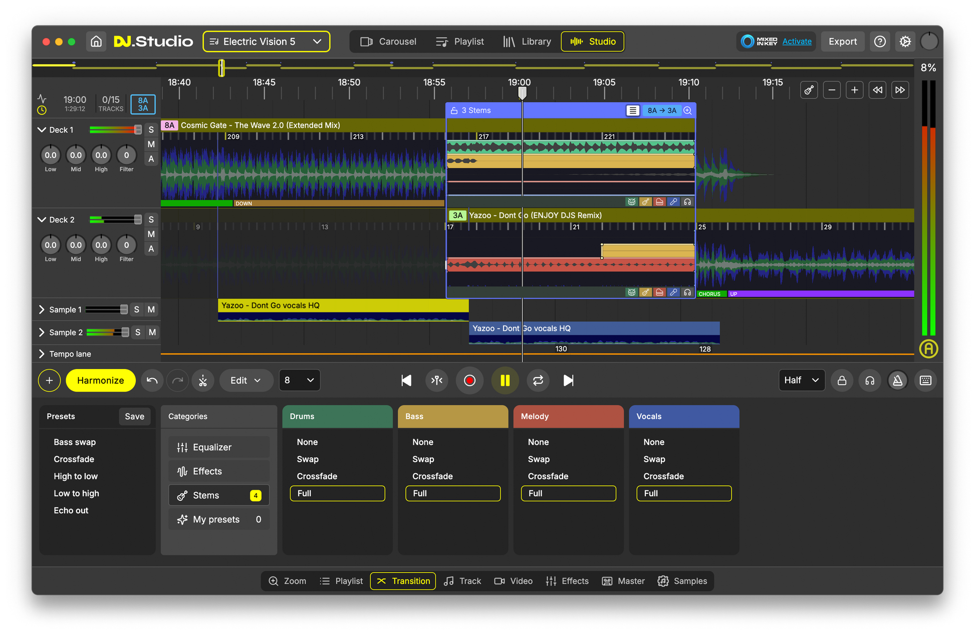 DJ.Studio Pro + Stems