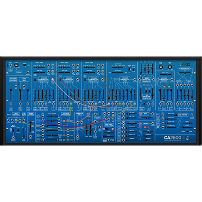 CA2600 Synthesizer interface in blue