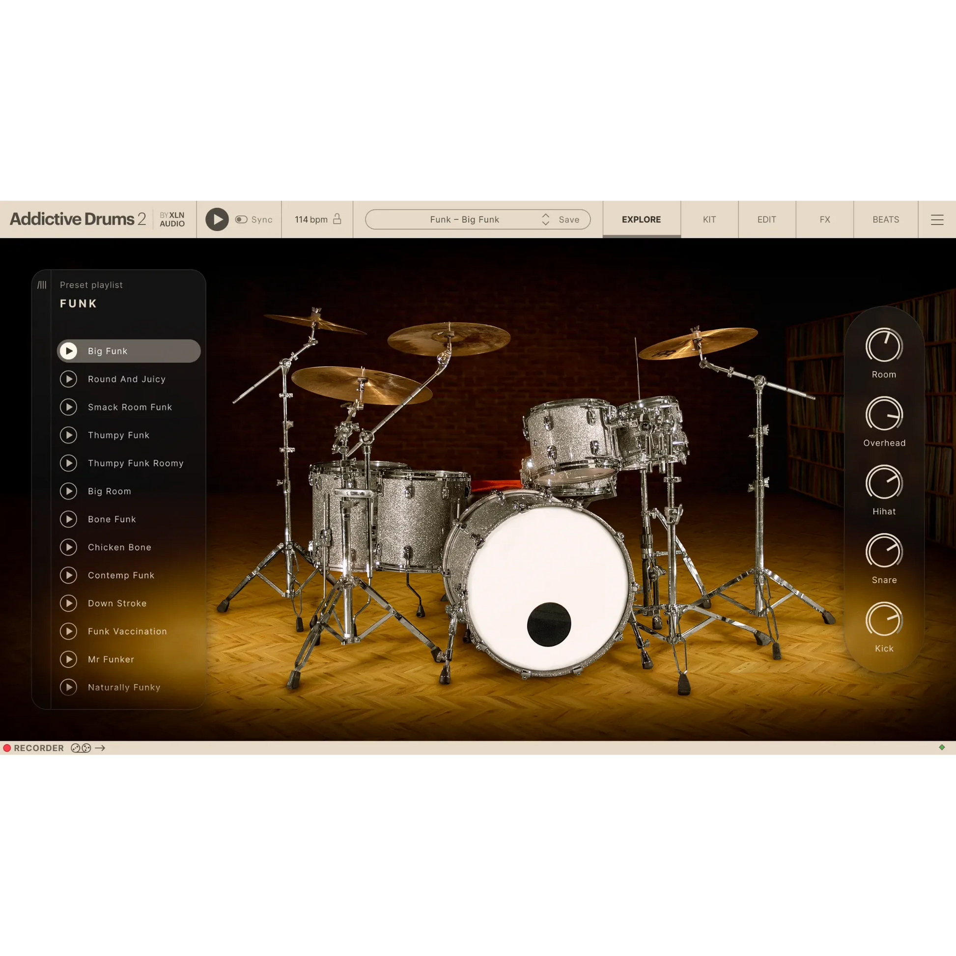 Addictive Drums 2: Funk ADpak