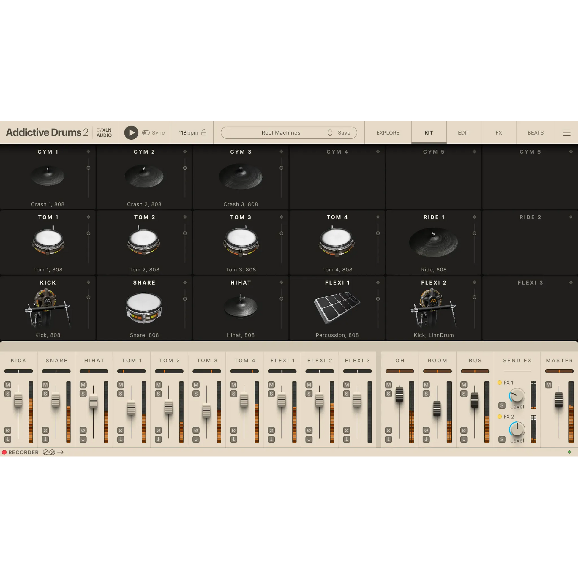 Addictive Drums 2: Reel Machines ADpak