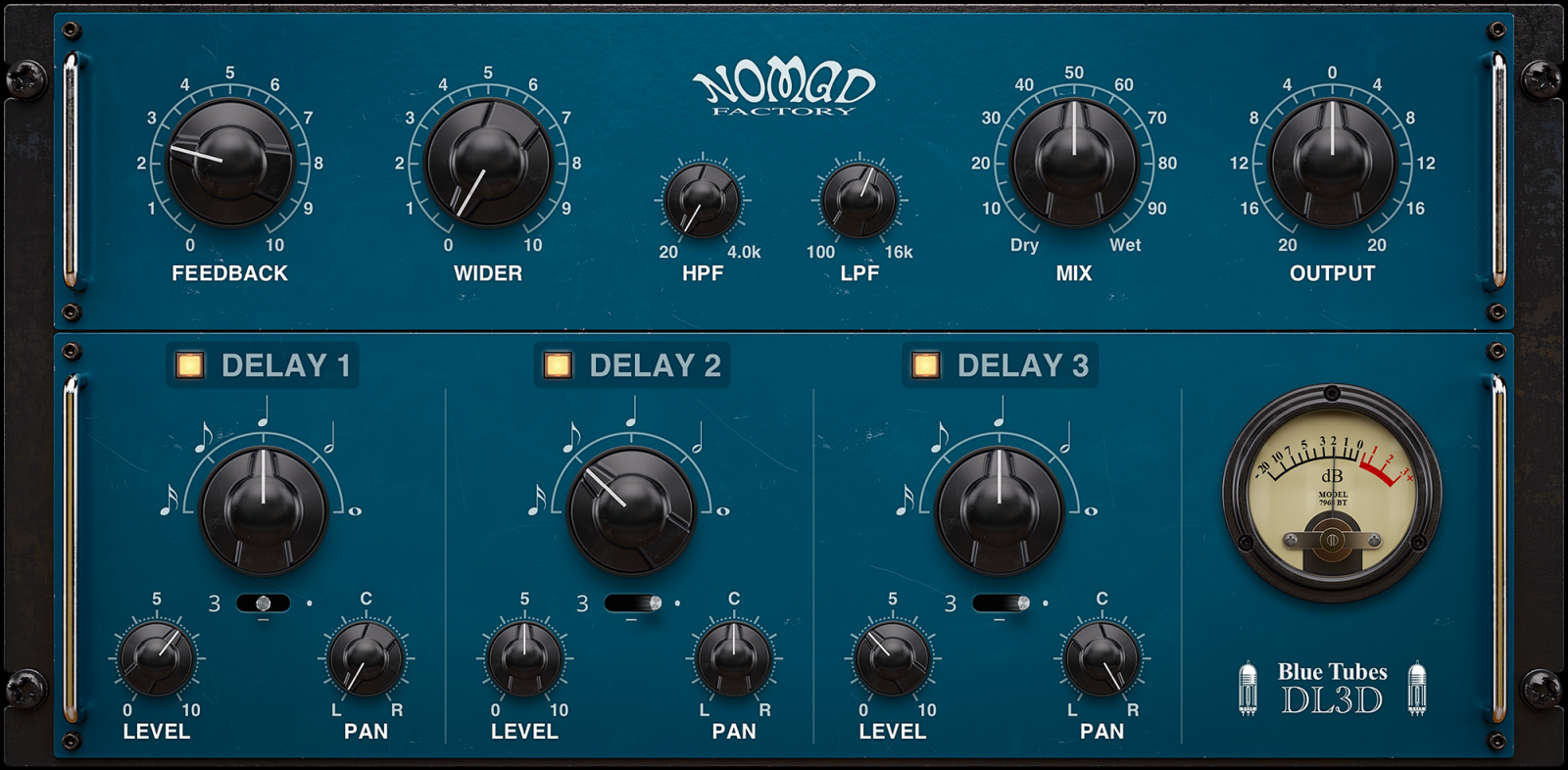 Blue Tubes Tempo Delay DL3D