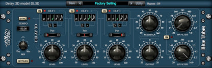 Blue Tubes Tempo Delay 3D