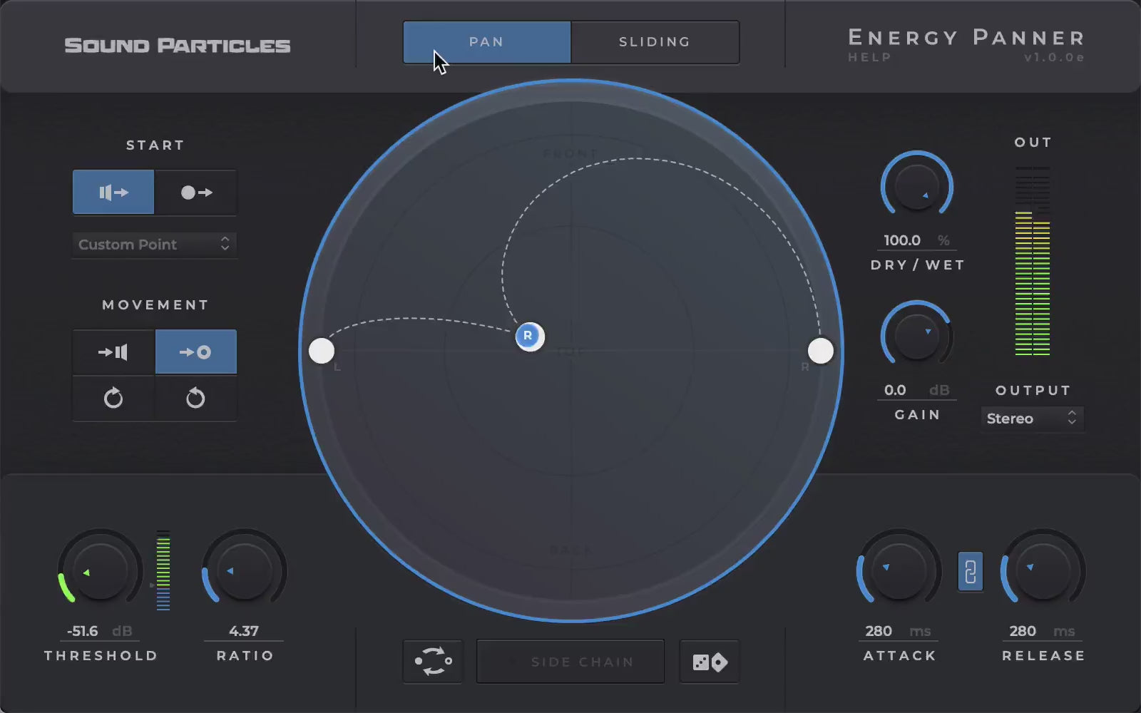 Energy Panner setup