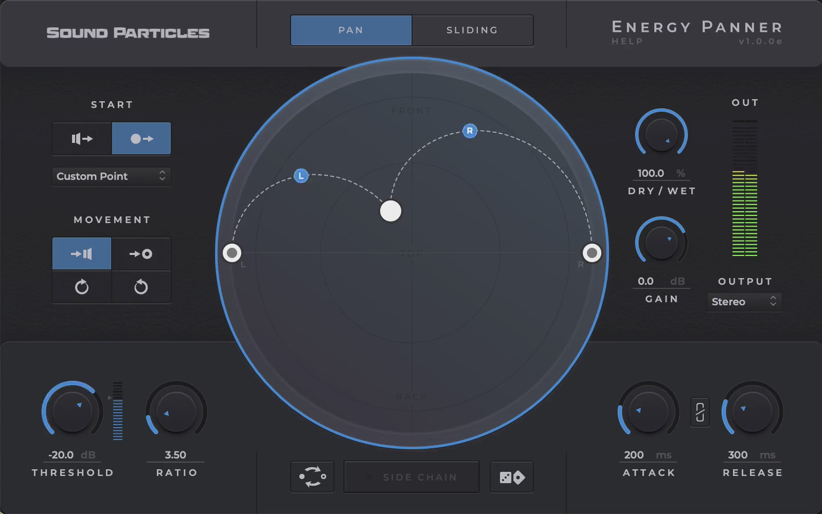 Energy Panner setup