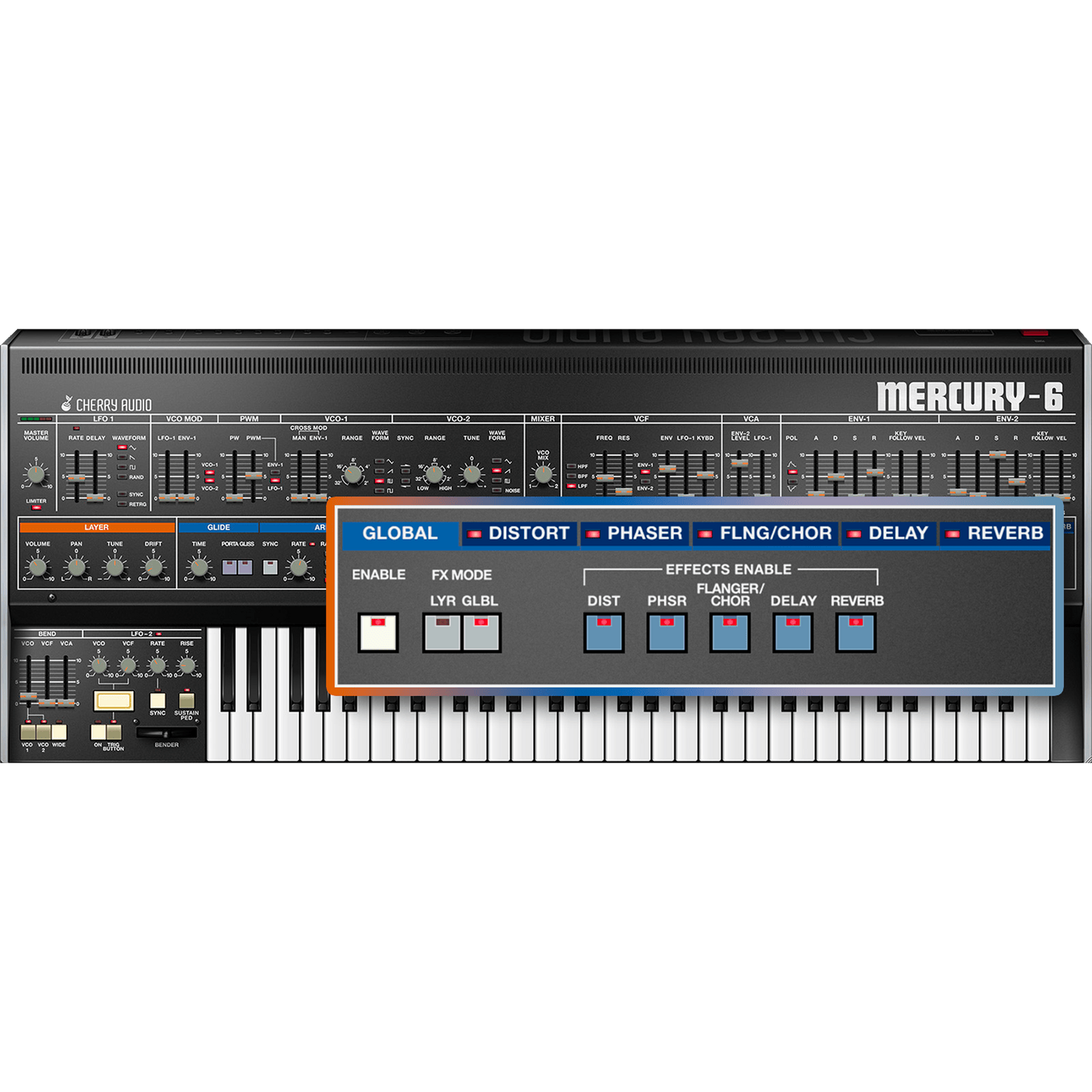 Mercury-6 Synthesizer settings