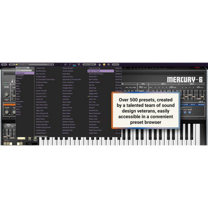 Mercury-6 Synthesizer settings