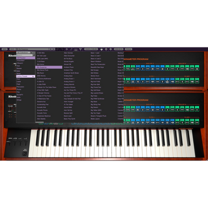 Rhodes Chroma Synthesizer interface