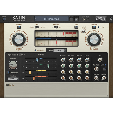 Four head tape delay in Satin