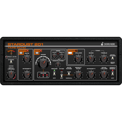 Stardust 201 Tape Echo interface in black
