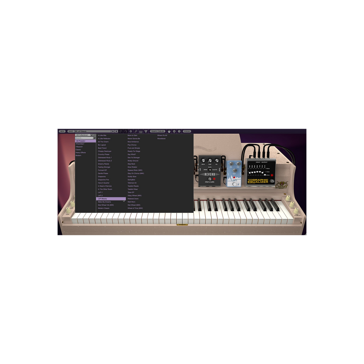 Wurlybird 140B Electric Piano settings